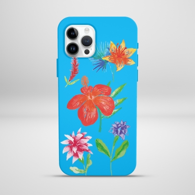 Pastel çizim çiçekler Lansman Telefon Kılıfı