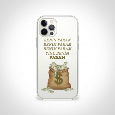Senin param Benim Param Şeffaf Telefon Kılıfı