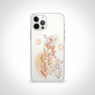 Çiçekler Botanik Çizim 1  Şeffaf Telefon Kılıfı