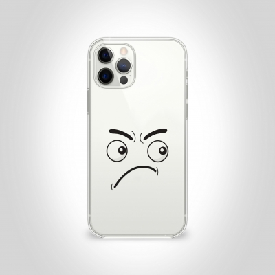 Asık Surat Şeffaf Telefon Kılıfı