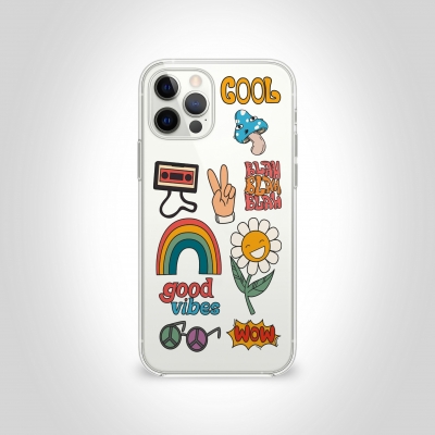 Cool Retro Şeffaf Telefon Kılıfı