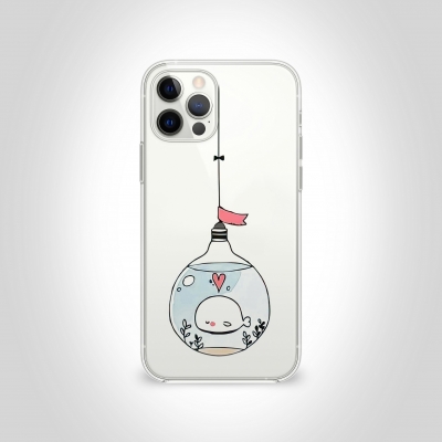 Mutsuz Balık Şeffaf Telefon Kılıfı
