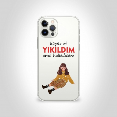 Küçük bi yıkıldım ama halledicem Şeffaf Telefon Kılıfı