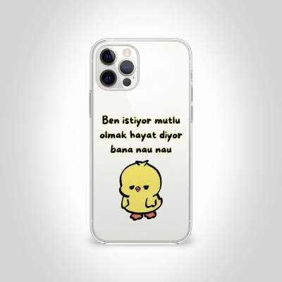 Ben istiyor mutlu olmak Şeffaf Telefon Kılıfı
