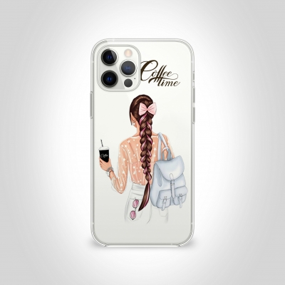 Coffee Time Şeffaf Telefon Kılıfı