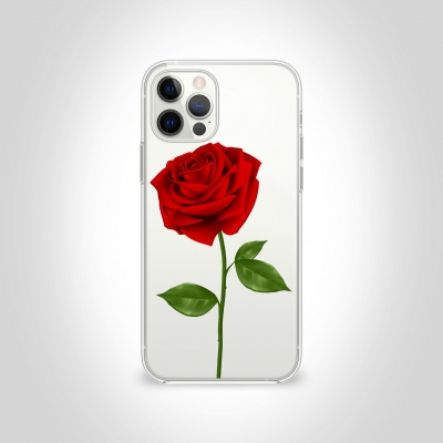 Kırmızı Gül Klasikleri Şeffaf Telefon Kılıfı