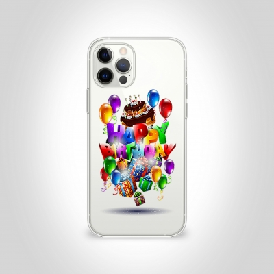 Hapy Birthday Kutlama Şeffaf Telefon Kılıfı