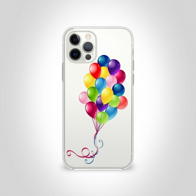 Rengarenk Balonlar Şeffaf Telefon Kılıfı