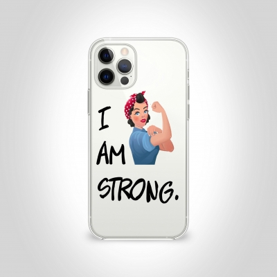 ı am strong Şeffaf Telefon Kılıfı