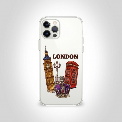 London 1 Şeffaf Telefon Kılıfı
