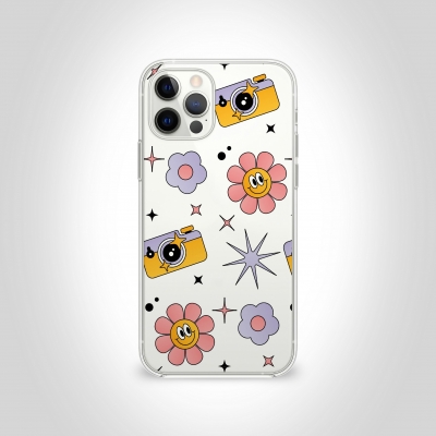 Emoji Papatya Şeffaf Telefon Kılıfı
