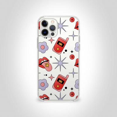 Emoji Dil Şeffaf Telefon Kılıfı