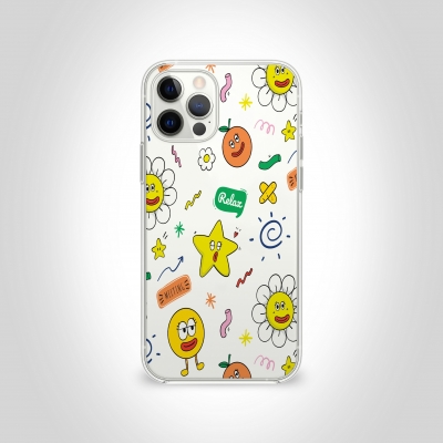Yaldızlı emoji Şeffaf Telefon Kılıfı