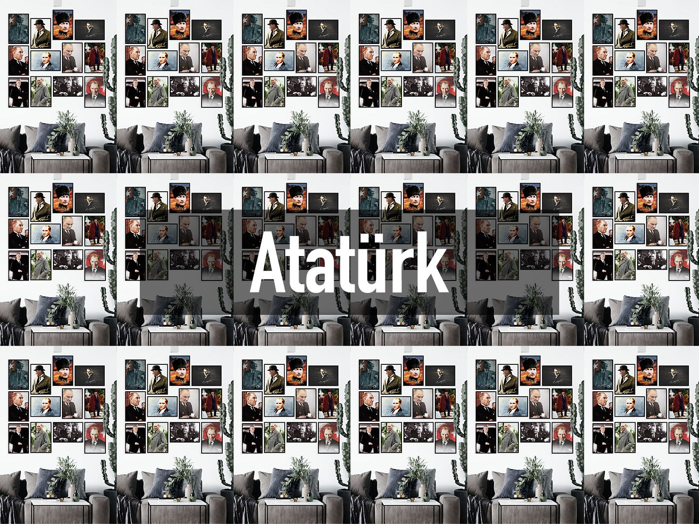 Atatürk Ahşap Tablo Seti